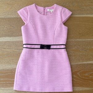 LoveShackFancy Pink Dress with Black Bow
